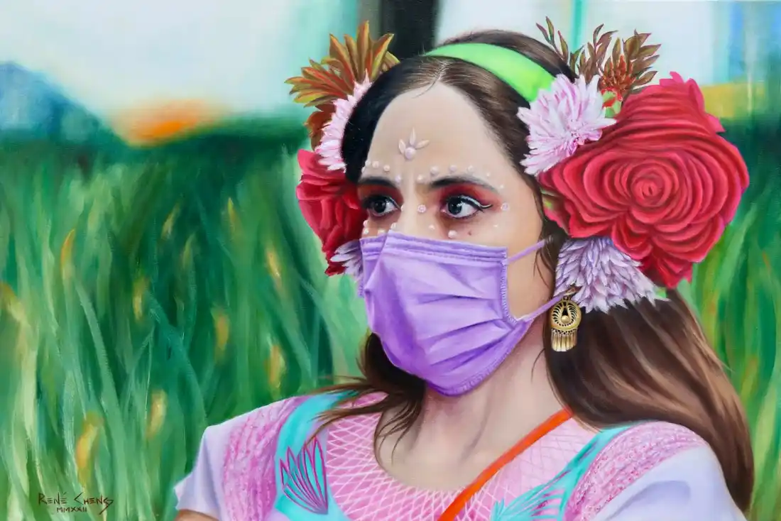 Dalia festejando a los muertos