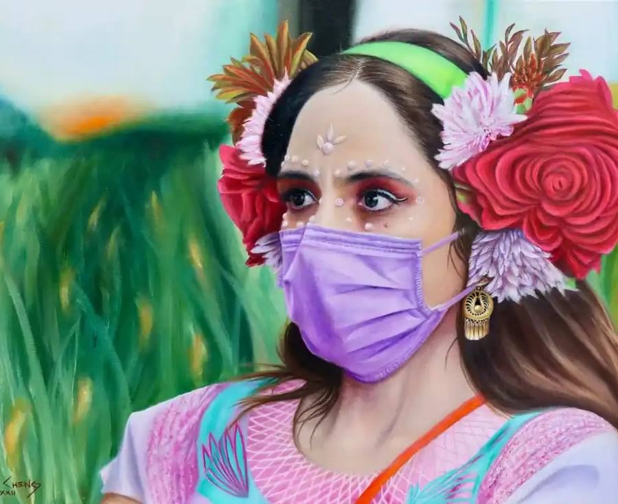 Dalia festejando a los muertos, de René Cheng
