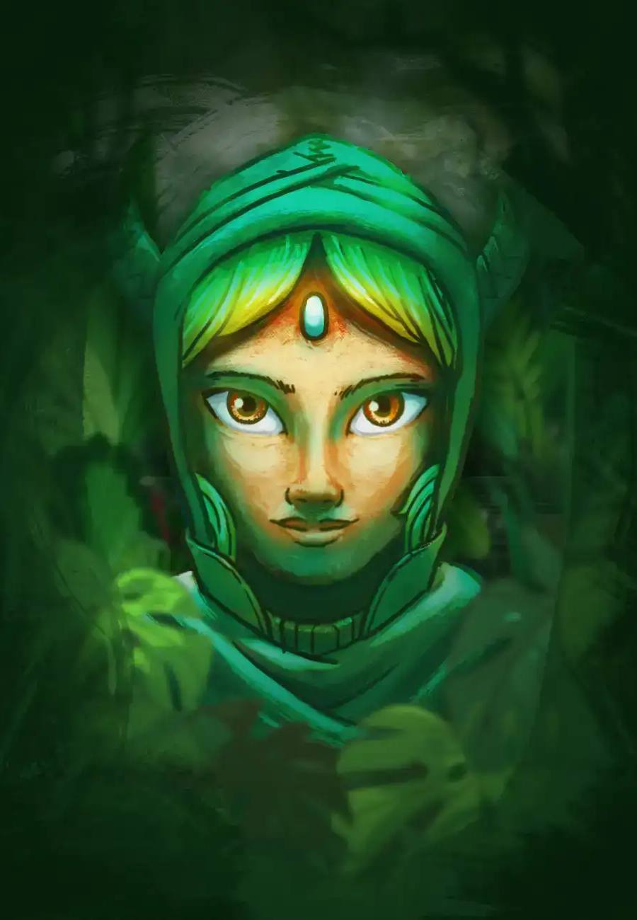 Niña en el bosque, de Sebastian Riesco